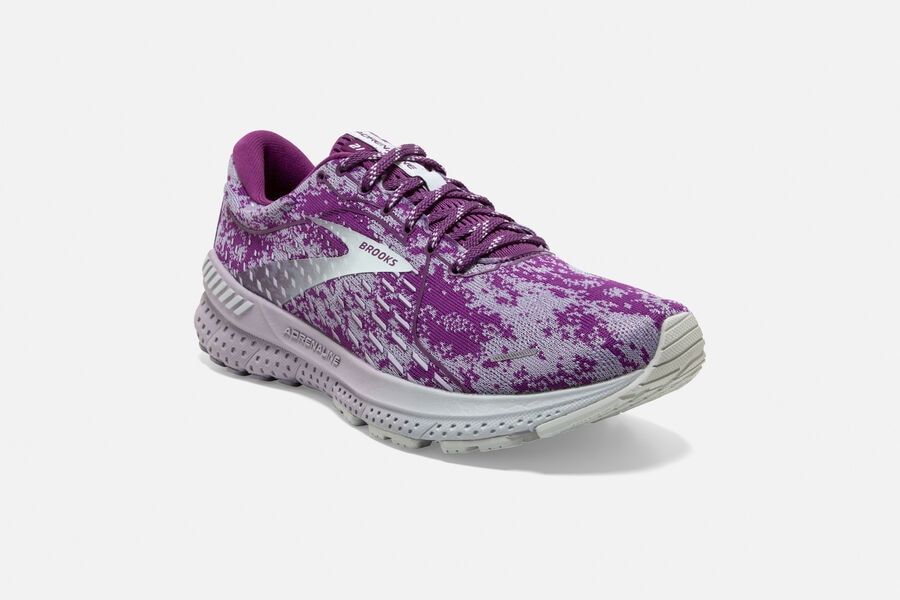 Brooks Running Shoes - Adrenaline GTS 21 Road Womens - Purple/Silver - VSX-175962